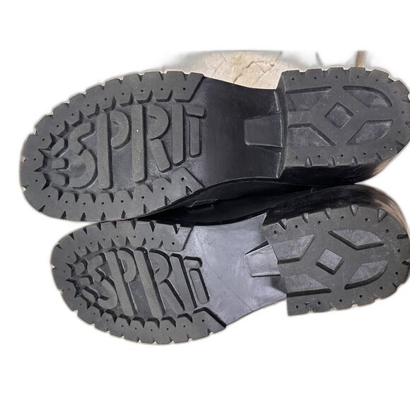 Vintage Esprit Black Leather Platform Chunky Leather Slip On Shoes, Y2K Size 11 - Picture 5 of 10